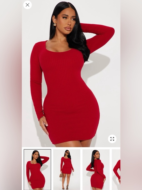 Fashion Nova Dresses & Skirts - Fashion Nova Soft Vibrant Red Long Sleeve Dress